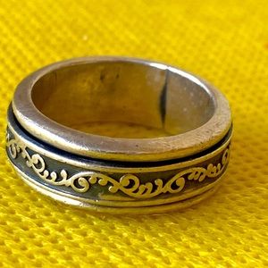 Wavy spinner sterling sterling band ring RESIZED